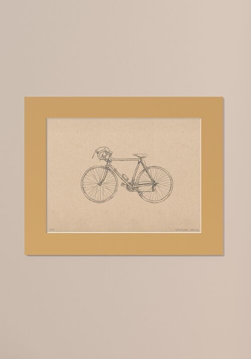 Print Racefiets met passe-partout | 30 cm x 40 cm | Noce