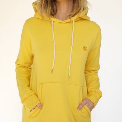 Mustard Embroidered Hoodie
