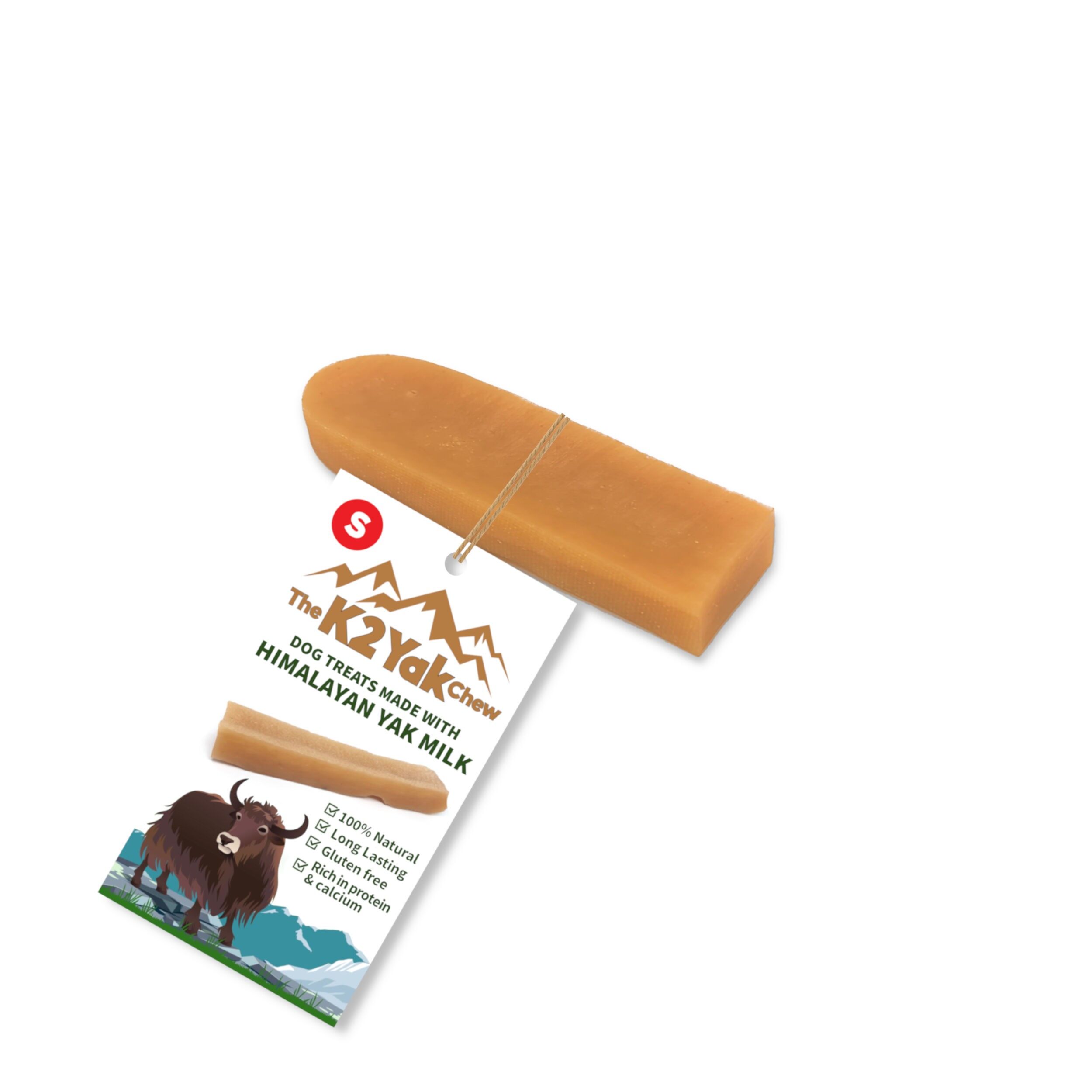 K2 Yak Chews - Golosinas naturales de larga duración para perros (pequeñas, 30-40 g)