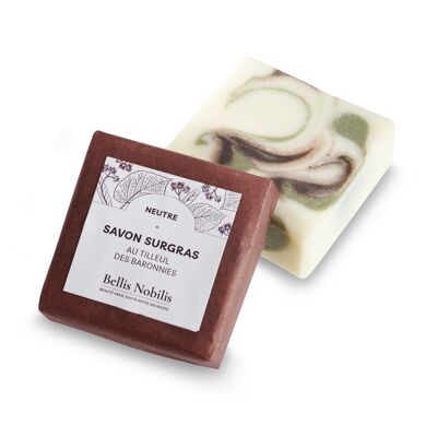 Savon naturel surgras au Tilleul des Baronnies 100 g - Version neutre sans huiles essentielles