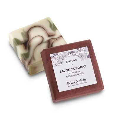 Natural surgras soap with Tilleul des Baronnies 100 g - Scented version with organic essential oils
