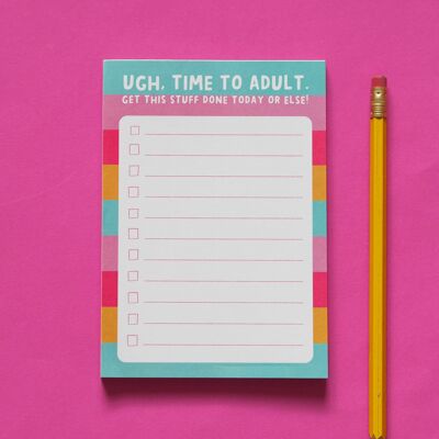 A6 Ugh! Adulting Notepad