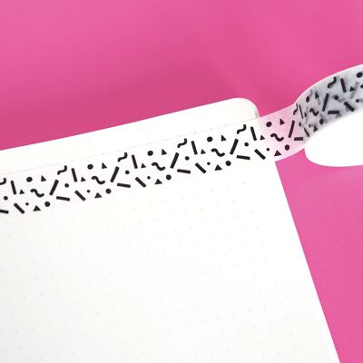 Black Squiggles Washi Tape