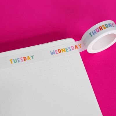 Days of the Week Washi Tape