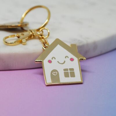 Happy House Keychain