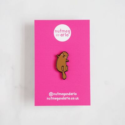 Happy Otter Enamel Pin