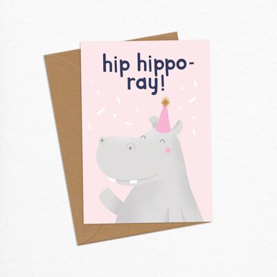 Hip-Hippo-Ray! Card