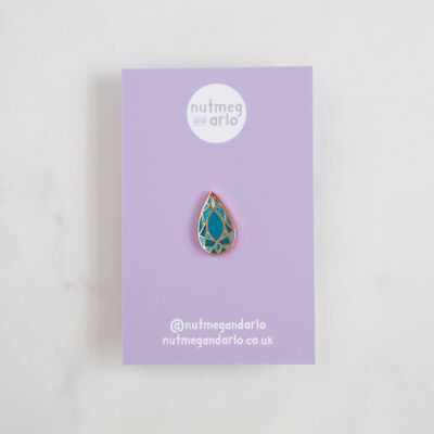 Sapphire Enamel Pin