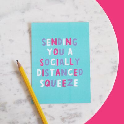 Socially Distanced Squeeze Postcard