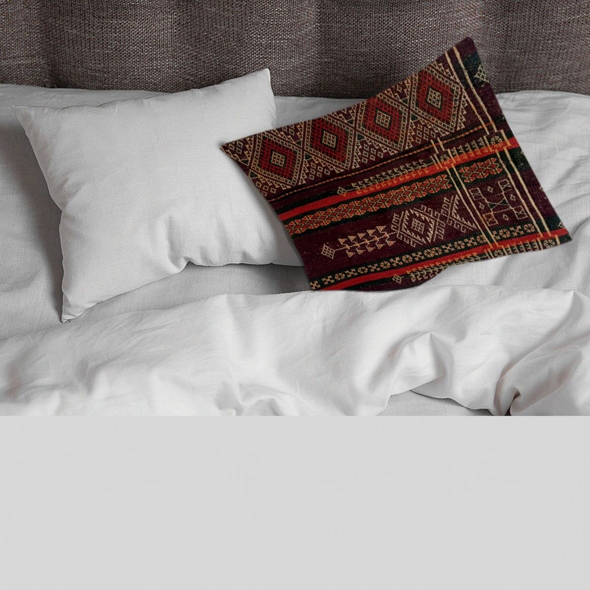 Fodera per cuscino in Acadia intrecciata a mano Baluchi Kilim