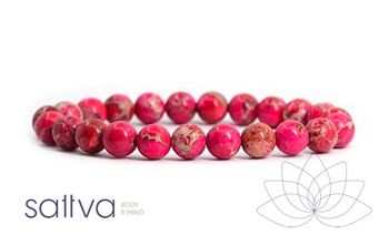 AMITIÉ | Bracelet Mala Jaspe Impérial Rose 8mm