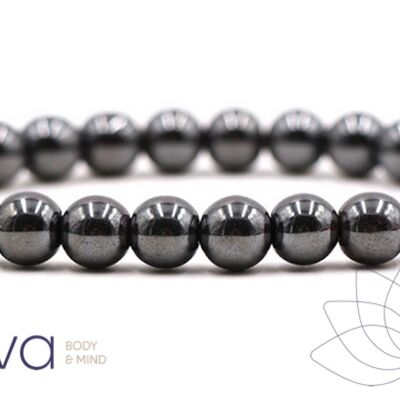 CONECTAR | Pulsera de cristal holístico Mala de hematites de 8 mm