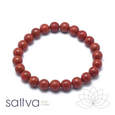 COURAGE Mala Red Jasper Crystal Healing Bracelet Reiki ±6mm