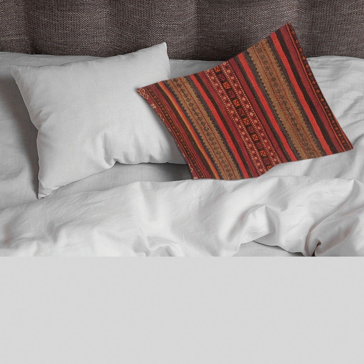 Fodera per cuscino Baluchi Kilim intrecciata a mano con Cervino