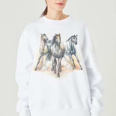 sweatshirt with horse print