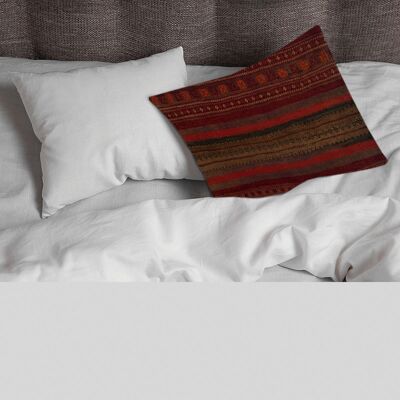 Baluchi Kilim Handwoven Woody Brown Cushion Cover