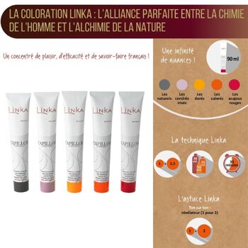 Coloration LINKA 6.12 - Blond foncé cendré perlé - Etui de 3 tubes de 90ml 5