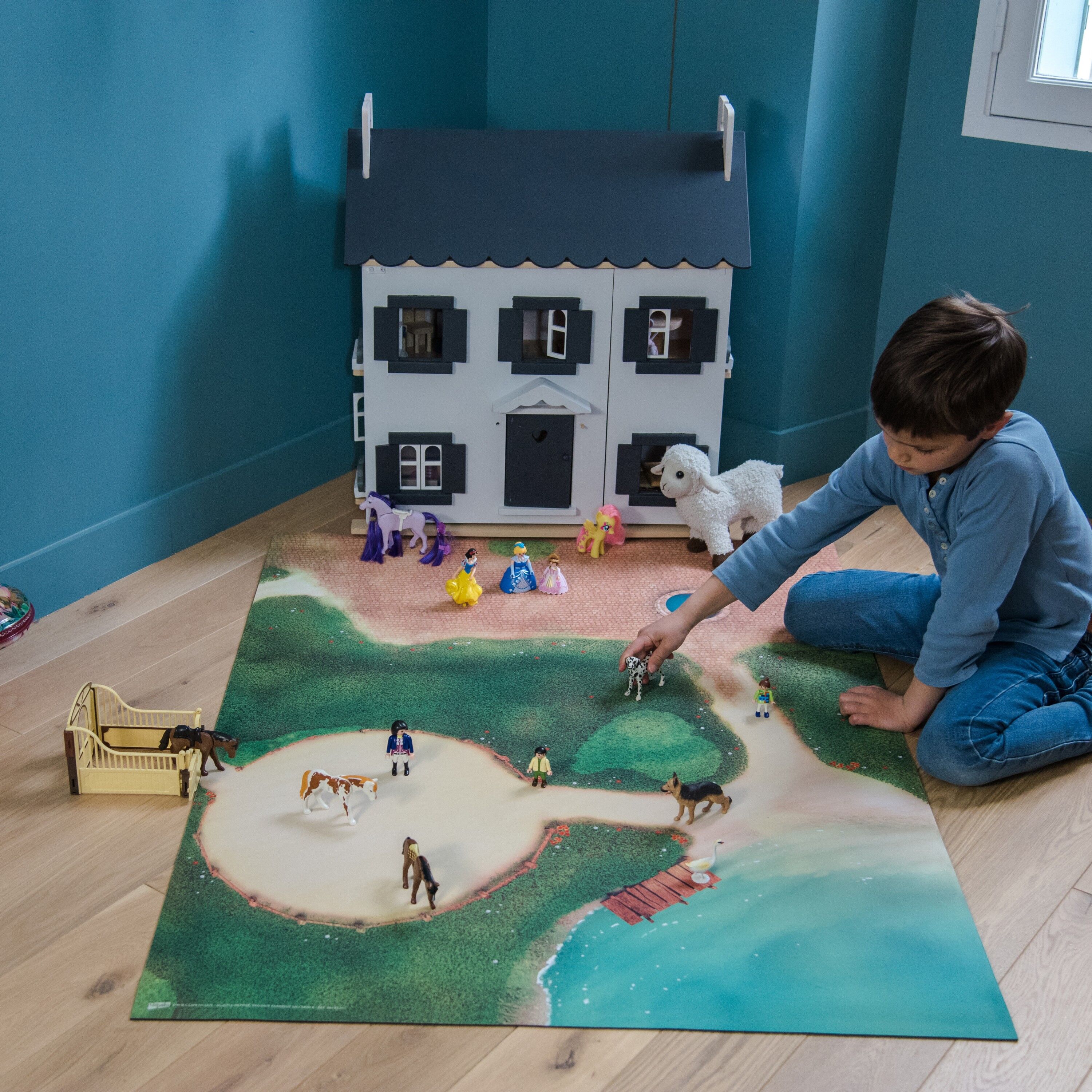 Tappeto da gioco per bambini Equestrian Center - Medio