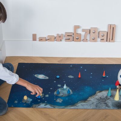 Tapis de jeu pour enfants Odyssée Spatiale - Petit