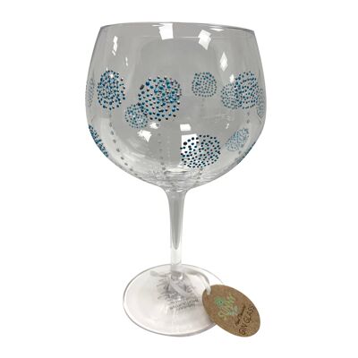 SUNNY BY SUE TEAL BLUE GIN GLASS , Sku1