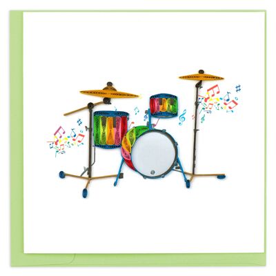 DRUM SET 6X6" GREETING CARD , Sku110