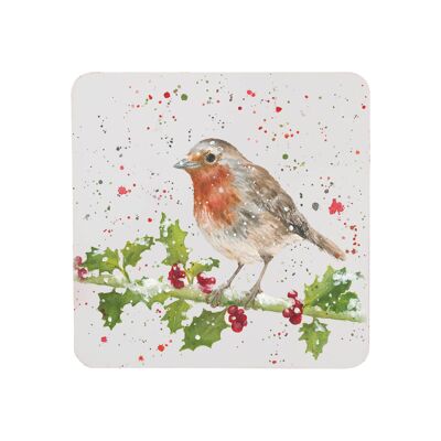 RONAN ROBIN COASTERS SET OF 4 , Sku251