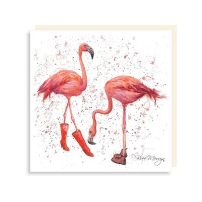 FELICITY & FLORA FLAMINGOS MINI CARD , Sku268