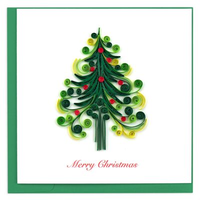 CHRISTMAS TREE 6X6" GREETING CARD , Sku349