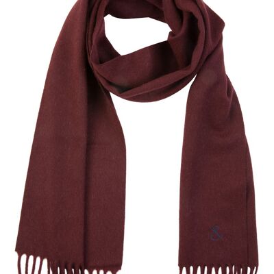 Sciarpa in cashmere tinta unita bordeaux