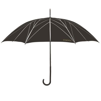 Stella noir ébène - Parapluie design en textile recyclé