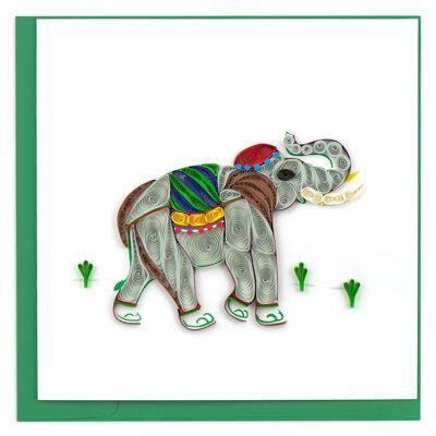 ELEPHANT 6X6" GREETING CARD , Sku560