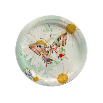 TURNOWSKY BUTTERFLY  8 X 7INCH BIODEGRADABLE PLATES , Sku695