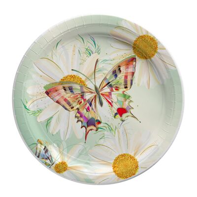 TURNOWSKY BUTTERFLY  8 X 9INCH BIODEGRADABLE PLATES , Sku696