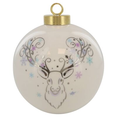 MAGICAL 80MM STAG BAUBLE IN BOX , Sku814