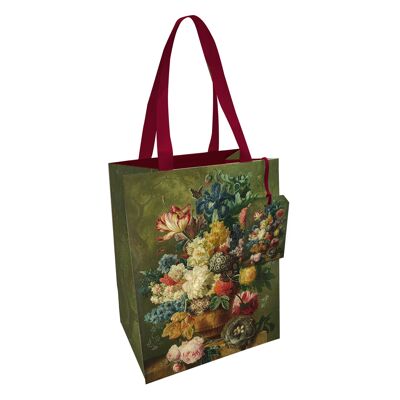 BRUSSEL FLOWERS IN VASE LGE GIFT BAG , Sku974