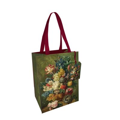 BRUSSEL FLOWERS IN VASE MED GIFT BAG , Sku988