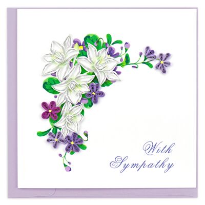 FLOWER SYMPATHY 6X6" GREETING CARD , Sku999