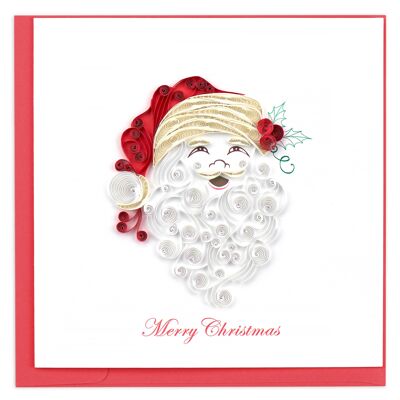 SANTA BEARD 6X6" GREETING CARD , Sku1031