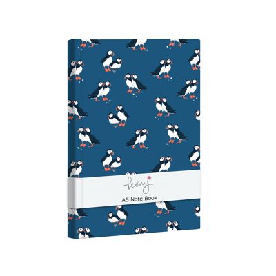 PEONY PUFFIN A5 NOTEBOOK , Sku1158