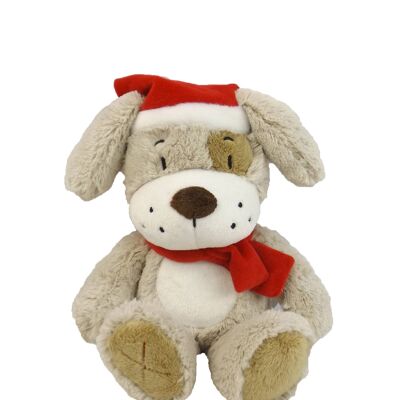 TOGGLES PUPPY DOG  8" PLUSH TOY WITH HAT SITTING , Sku1258