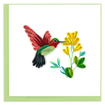 HUMMINGBIRD 6X6" GREETING CARD , Sku1355