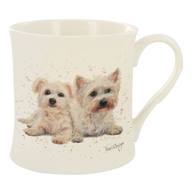 THISTLE & SNOWDROP WESTIES MUG , Sku1376