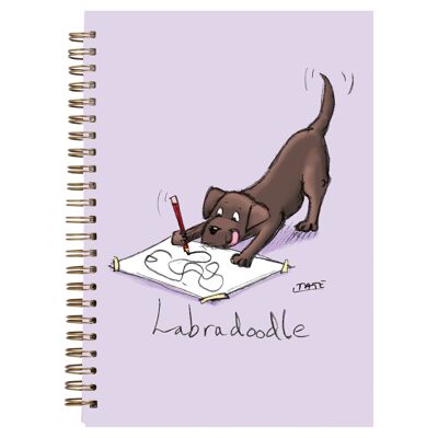 LOUISE TATE LABRADOODLE A6 NOTEBOOK , Sku1405