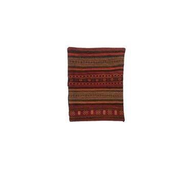 Housse de coussin en bistre tissé à la main Baluchi Kilim 2