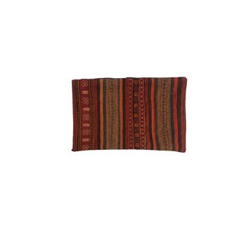 Housse de coussin en bistre tissé à la main Baluchi Kilim 3