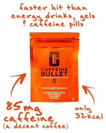 Caféine Bullet Chocolat Orange Energy Chews 8