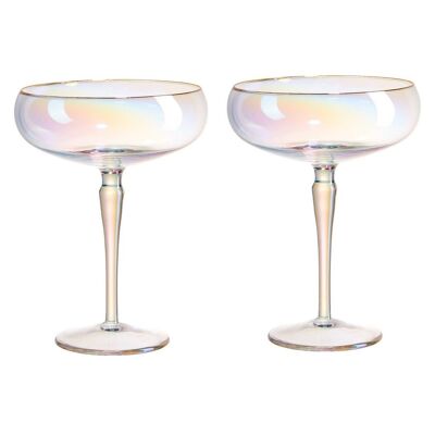 Rainbow Martini Glasses Set of 2