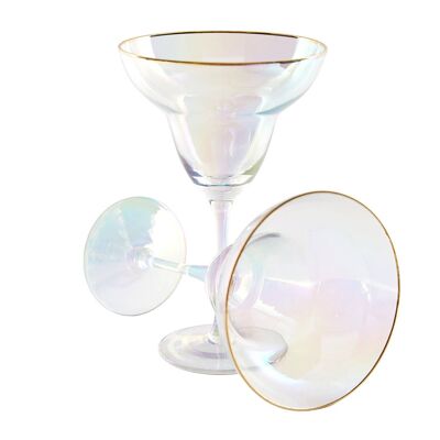 Rainbow Margarita Glasses Set of 2