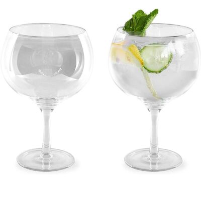 Clear Large Gin Glasses Set of 2