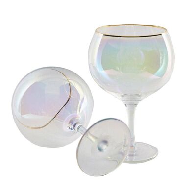 Rainbow Gin Balloon Glasses Set of 2